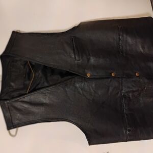 Black Leather Vest